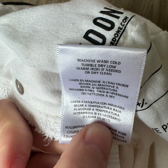 NEW Re/Done 70s Stovepipe Jeans Vintage White - Picture 9 of 12